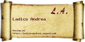 Ladics Andrea névjegykártya