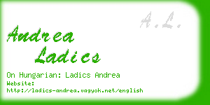 andrea ladics business card